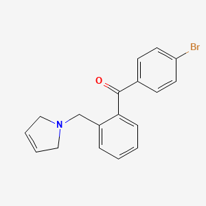 (4-Bromophenyl)(2-((2,5-dihydro-1H-pyrrol-1-yl)methyl)phenyl)methanone