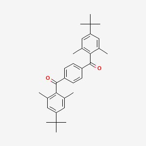 (4-Tert-butyl-2,6-dimethylphenyl)({4-[(4-tert-butyl-2,6-dimethylphenyl)carbonyl]phenyl})methanone