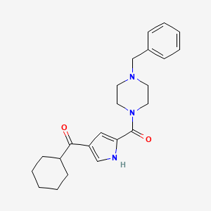 (4-benzylpiperazino)[4-(cyclohexylcarbonyl)-1H-pyrrol-2-yl]methanone