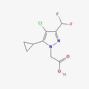 [4-chloro-5-cyclopropyl-3-(difluoromethyl)-1H-pyrazol-1-yl]acetic acid