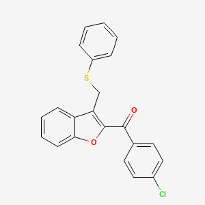 (4-chlorophenyl){3-[(phenylsulfanyl)methyl]-1-benzofuran-2-yl}methanone