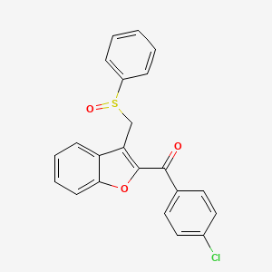 (4-chlorophenyl){3-[(phenylsulfinyl)methyl]-1-benzofuran-2-yl}methanone