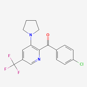 (4-chlorophenyl)[3-(1-pyrrolidinyl)-5-(trifluoromethyl)-2-pyridinyl]methanone