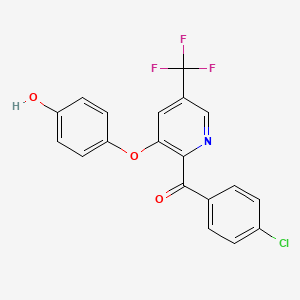 (4-chlorophenyl)[3-(4-hydroxyphenoxy)-5-(trifluoromethyl)-2-pyridinyl]methanone
