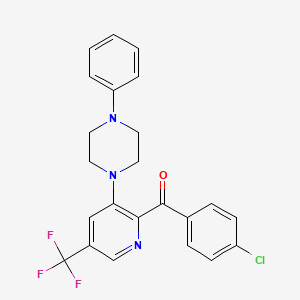 (4-chlorophenyl)[3-(4-phenylpiperazino)-5-(trifluoromethyl)-2-pyridinyl]methanone