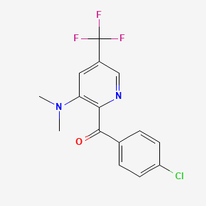 (4-chlorophenyl)[3-(dimethylamino)-5-(trifluoromethyl)-2-pyridinyl]methanone