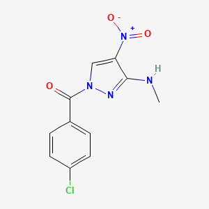 (4-chlorophenyl)[3-(methylamino)-4-nitro-1H-pyrazol-1-yl]methanone