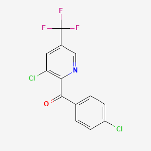 (4-chlorophenyl)[3-chloro-5-(trifluoromethyl)-2-pyridinyl]methanone