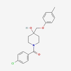 (4-chlorophenyl){4-hydroxy-4-[(4-methylphenoxy)methyl]piperidino}methanone