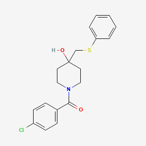 (4-chlorophenyl){4-hydroxy-4-[(phenylsulfanyl)methyl]piperidino}methanone