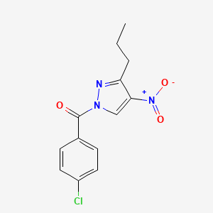 (4-chlorophenyl)(4-nitro-3-propyl-1H-pyrazol-1-yl)methanone