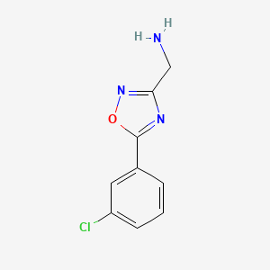 [5-(3-Chlorophenyl)-1,2,4-oxadiazol-3-yl]methylamine