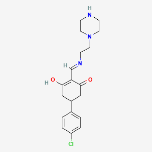 5-(4-Chlorophenyl)-2-{[(2-piperazin-1-ylethyl)-amino]methylene}cyclohexane-1,3-dione