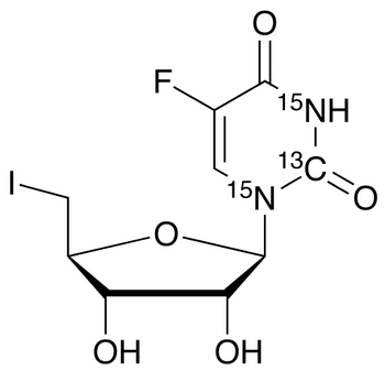 5’-Deoxy-5’-iodo-5-fluorouridine-13C,15N2 , >95%