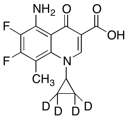 5-Amino-1-cyclopropyl-6,7-difluoro-1,4-dihydro-8-methyl-4-oxo-3-quinolinecarboxylic Acid-d4