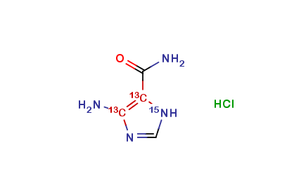 5-Aminoimidazole-4-carboxamide 13C2,15N Hydrochloride Salt