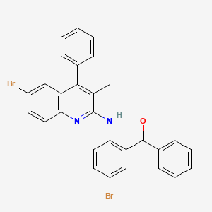 (5-BR-2-(6-BROMO-3-METHYL-4-PHENYL-QUINOLIN-2-YLAMINO)-PHENYL)-PHENYL-METHANONE