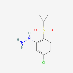 [5-Chloro-2-(cyclopropylsulfonyl)phenyl]-hydrazine
