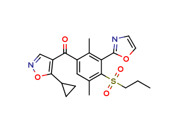 (5-Cyclopropyl-isoxazol-4-yl)-[2,5-dimethyl-3-oxazol-2-yl-4-(propane-1-sulfonyl)-phenyl]-methanone