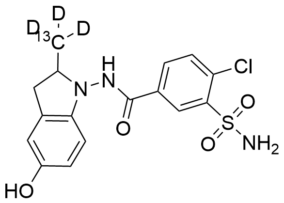 5-Hydroxy Indapamide-13C,d3