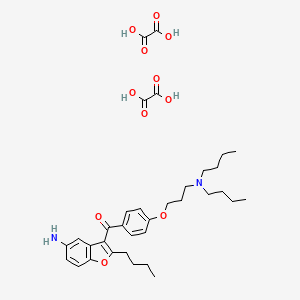 (5-amino-2-butylbenzofuran-3-yl)(4-(3-(dibutylamino)propoxy)phenyl)methanone dioxalate