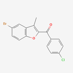 (5-bromo-3-methyl-1-benzofuran-2-yl)(4-chlorophenyl)methanone