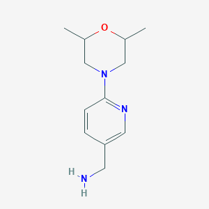 [6-(2,6-Dimethylmorpholin-4-yl)pyridin-3-yl]methanamine
