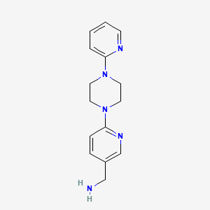 {6-[4-(Pyridin-2-YL)piperazin-1-YL]pyridin-3-YL}methanamine
