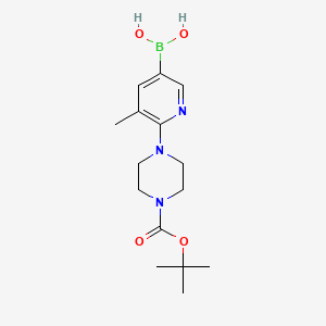 [6-(4-(tert-Butoxycarbonyl)piperazin-1-yl]-5-methylpyridin-3-yl)boronic acid