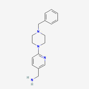 [6-(4-Benzyl-1-piperazinyl)-3-pyridinyl]-methanamine