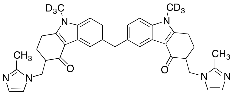 6,6’-Methylenebis[(3RS)-9-methyl-3-[(2-methyl-1H-imidazol-1-yl)methyl]-1,2,3,9-tetrahydro-4H-carbazol-4-one-d6 (Ondansetron Impurity B)