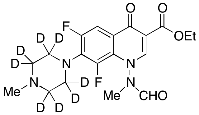 6,8-Difluoro-1,4-dihydro-1-(N-methylformamido)-7-(4-methyl-1-piperazinyl)-4-oxo-3-quinolinecarboxylic Acid-d8 Ethyl Ester