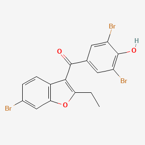 (6-Bromo-2-ethyl-3-benzofuranyl)(3,5-dibromo-4-hydroxyphenyl)methanone