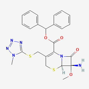 (6R,7S)-Benzhydryl 7-amino-7-methoxy-3-(((1-methyl-1H-tetrazol-5-YL)thio)methyl)-8-oxo-5-thia-1-azabicyclo[4.2.0]oct-2-ene-2-carboxylate