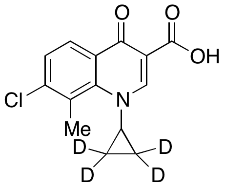 7-Chloro-1-cyclopropyl-1,4-dihydro-8-methyl-4-oxo-3-quinolinecarboxylic Acid-d4
