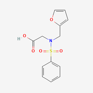 (Benzenesulfonylfuran-2-ylmethylamino)-acetic acid