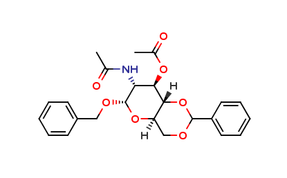 Benzyl 2-Acetamido-4,6-O-benzylidene-2-deoxy-α-D-glucopyranoside 3-Acetate
