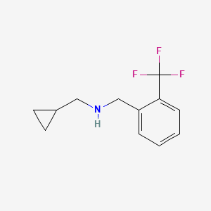 (Cyclopropylmethyl)({[2-(trifluoromethyl)phenyl]methyl})amine