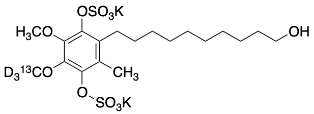 Dihydro Idebenone (3-13CD3)-1,4-O-Disulfate Dipotassium Salt