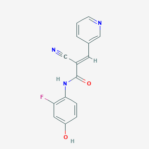 (E)-2-cyano-N-(2-fluoro-4-hydroxyphenyl)-3-(3-pyridinyl)-2-propenamide