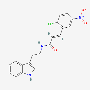 (E)-3-(2-chloro-5-nitrophenyl)-N-[2-(1H-indol-3-yl)ethyl]prop-2-enamide