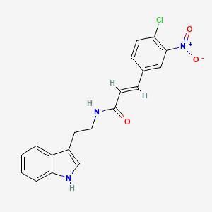 (E)-3-(4-chloro-3-nitrophenyl)-N-[2-(1H-indol-3-yl)ethyl]prop-2-enamide