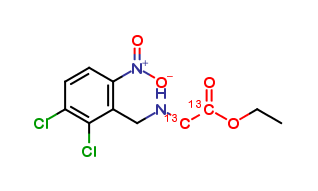Ethyl 2-(6-Nitro-2,3-dichlorobenzyl)glycine-13C2