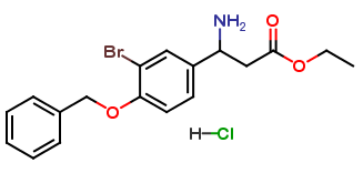 Ethyl 3-amino-3-[4-(benzyloxy)-3-bromophenyl]propanoate, HCl