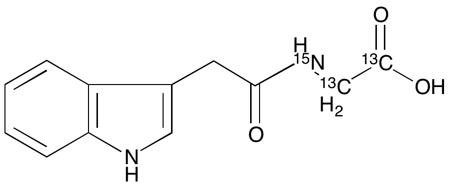 N-(3-Indolylacetyl)glycine-13C2 ,15N