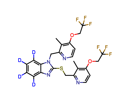 N-[3-Methyl-4-(2,2,2-trifluoroethoxy)-2-pyridinyl]methyl Lansoprazole-d4 Sulfide