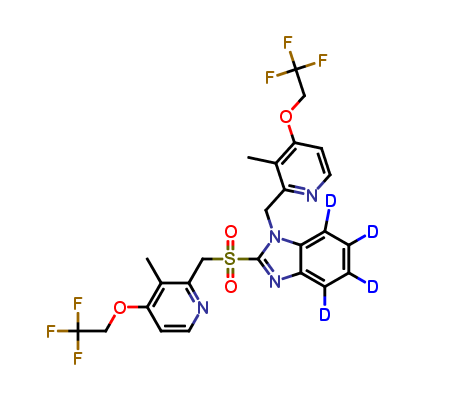 N-[3-Methyl-4-(2,2,2-trifluoroethoxy)-2-pyridinyl]methyl Lansoprazole-d4 Sulfone