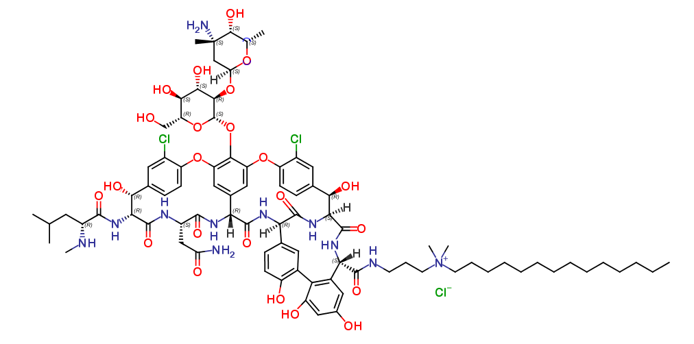 N,N-Dimethyl-N-(3-(tetradecylamino)propyl)-vancomycin Carboxamide hydrochloride salt