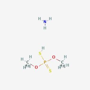 O,O-Dimethyl Dithiophosphate-13C2 Ammonium Salt