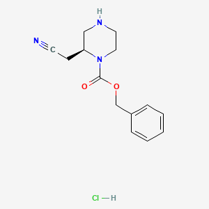 (S)-Benzyl 2-(cyanomethyl)piperazine-1-carboxylate hydrochloride